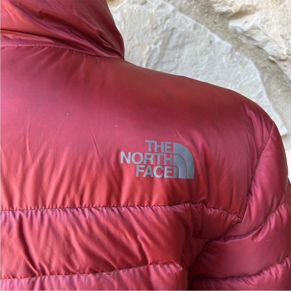 THE NORTH FACE Mens 800 Pro Jacket Large Red Burgundy Goose Down Pertex Quantum - Picture 5 of 9